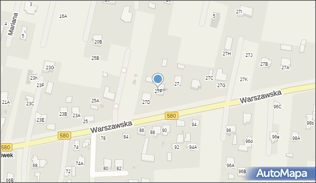 Leszno, Warszawska, 27F, mapa Leszno