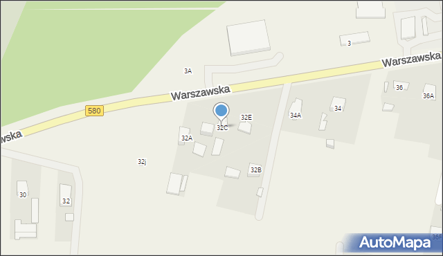 Leszno, Warszawska, 32C, mapa Leszno