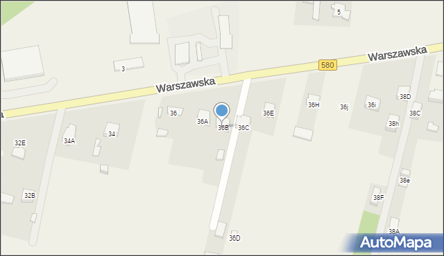 Leszno, Warszawska, 36B, mapa Leszno