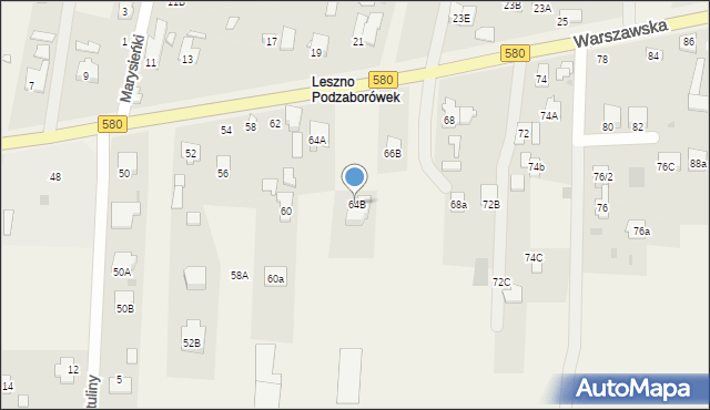 Leszno, Warszawska, 64B, mapa Leszno