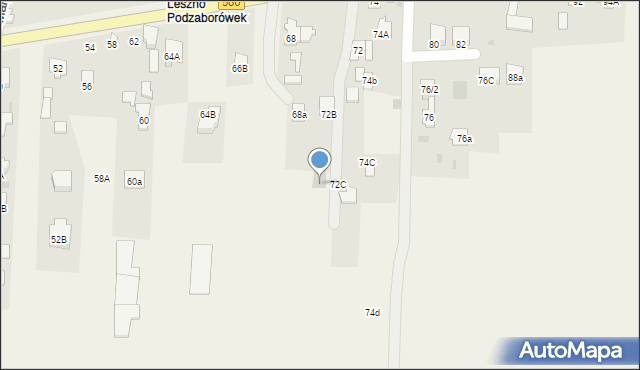 Leszno, Warszawska, 72d, mapa Leszno