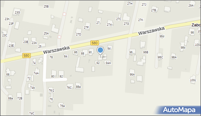 Leszno, Warszawska, 92a, mapa Leszno