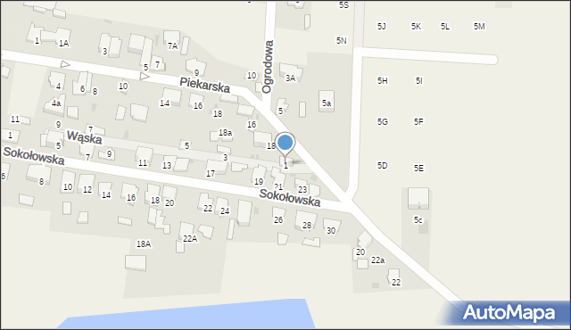 Leszno, Wąska, 1, mapa Leszno