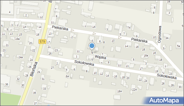 Leszno, Wąska, 9, mapa Leszno