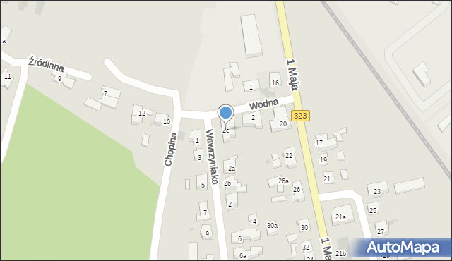 Leszno, Wawrzyniaka Piotra, ks., 2c, mapa Leszno