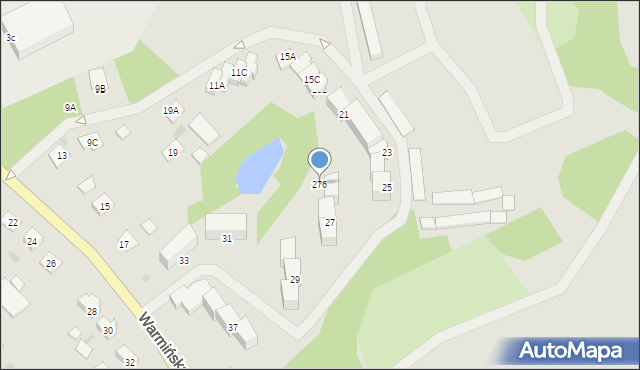Lidzbark Warmiński, Warmińska, 276, mapa Lidzbark Warmiński