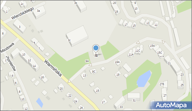 Lidzbark Warmiński, Warmińska, 9B, mapa Lidzbark Warmiński