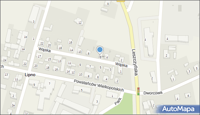 Lipno, Wąska, 6, mapa Lipno