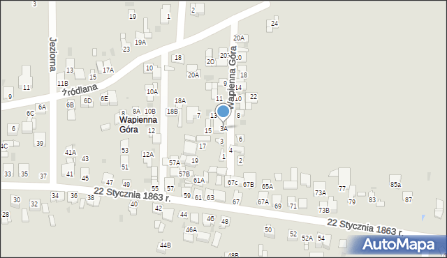 Lipno, Wapienna Góra, 3A, mapa Lipno