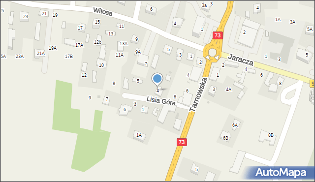 Lisia Góra, Warzywna, 4, mapa Lisia Góra