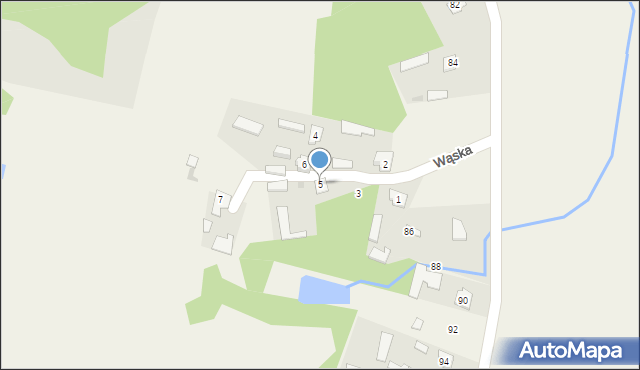 Lisie Jamy, Wąska, 5, mapa Lisie Jamy