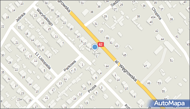 Łochów, Waryńskiego Ludwika, 4, mapa Łochów