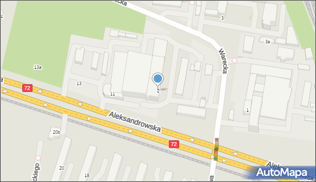 Łódź, Warecka, 2, mapa Łodzi