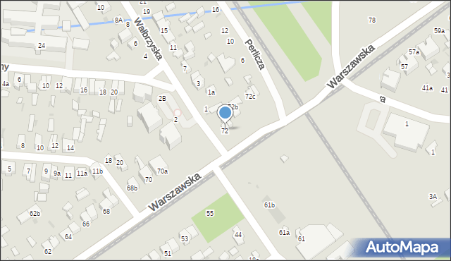 Łódź, Warszawska, 72, mapa Łodzi