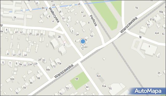 Łódź, Warszawska, 72a, mapa Łodzi