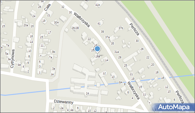 Łódź, Wałbrzyska, 14a, mapa Łodzi