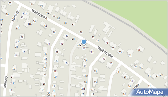 Łódź, Wałbrzyska, 46, mapa Łodzi