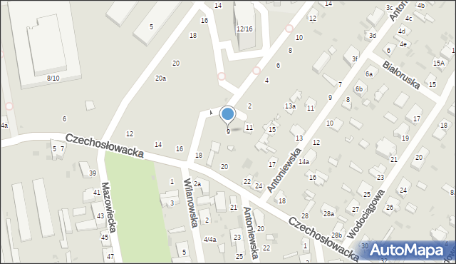 Łódź, Wayne'a Johna, 9, mapa Łodzi