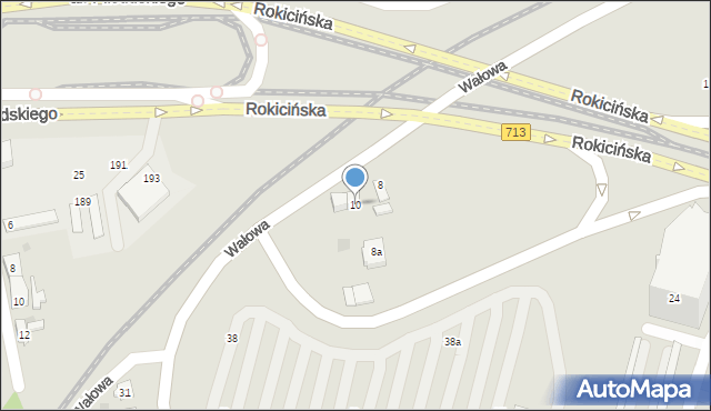 Łódź, Wałowa, 10, mapa Łodzi