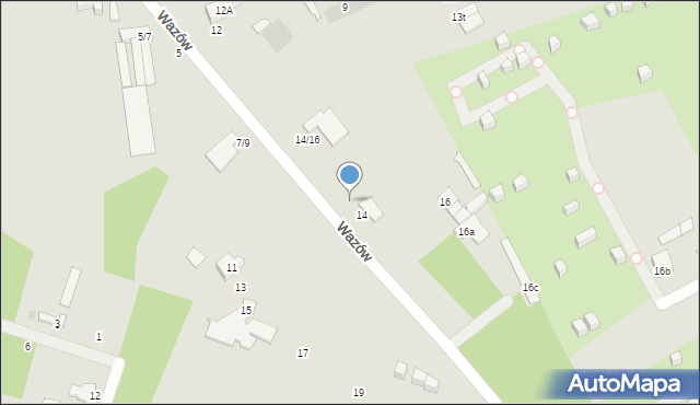 Łódź, Wazów, 14a, mapa Łodzi