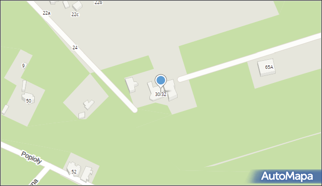 Łódź, Wazów, 30/32, mapa Łodzi