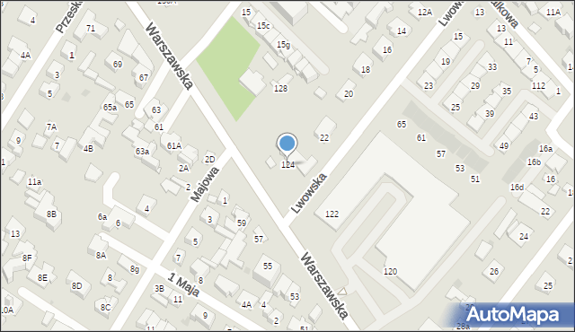 Łomianki, Warszawska, 124, mapa Łomianki
