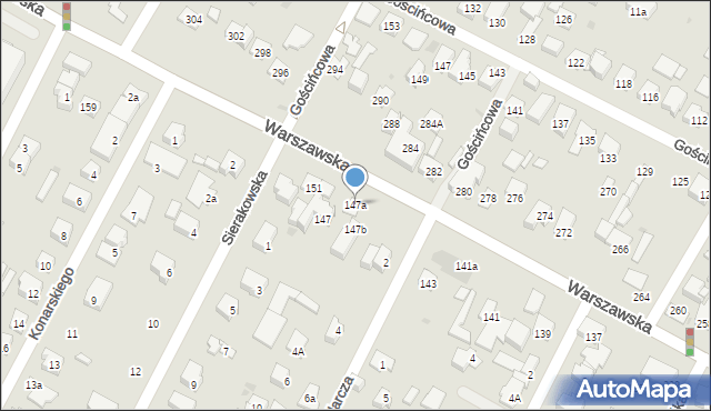 Łomianki, Warszawska, 147a, mapa Łomianki