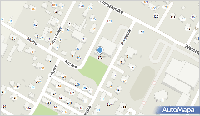 Łomianki, Warszawska, 171, mapa Łomianki