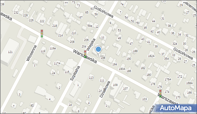 Łomianki, Warszawska, 200, mapa Łomianki