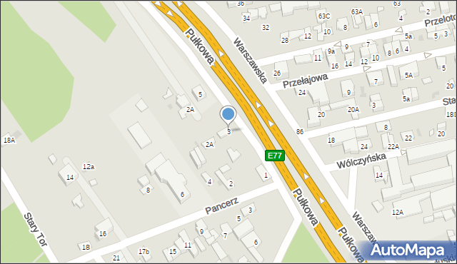 Łomianki, Warszawska, 3, mapa Łomianki