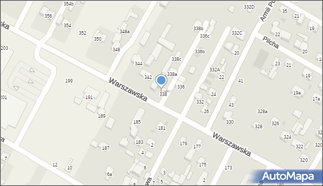 Łomianki, Warszawska, 338d, mapa Łomianki
