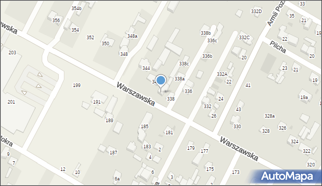 Łomianki, Warszawska, 340, mapa Łomianki