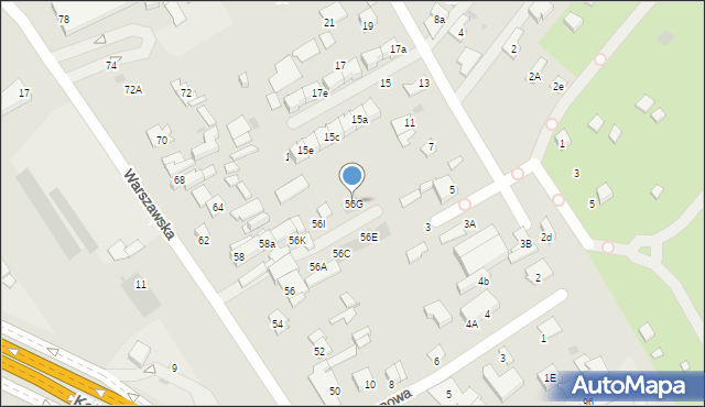 Łomianki, Warszawska, 56G, mapa Łomianki