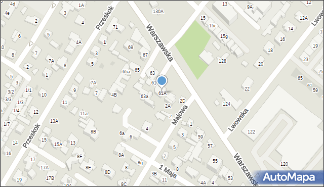 Łomianki, Warszawska, 61A, mapa Łomianki