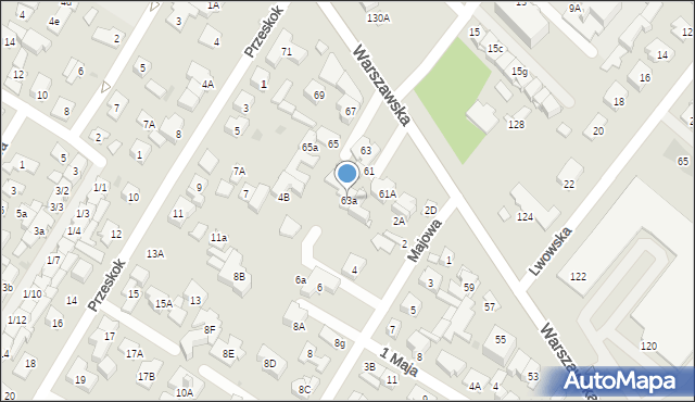 Łomianki, Warszawska, 63a, mapa Łomianki