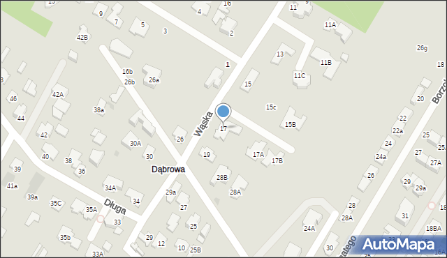 Łomianki, Wąska, 17, mapa Łomianki