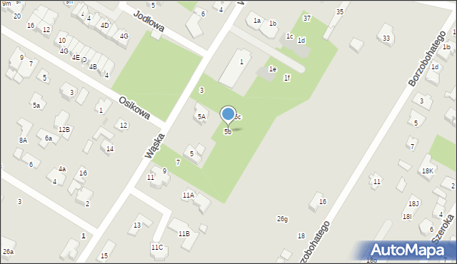 Łomianki, Wąska, 5b, mapa Łomianki