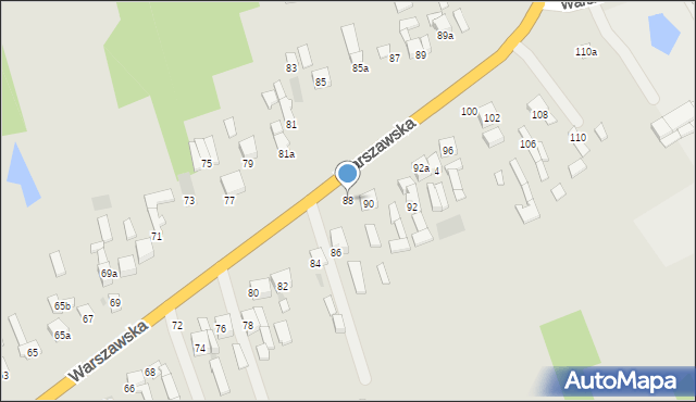 Łowicz, Warszawska, 88, mapa Łowicza