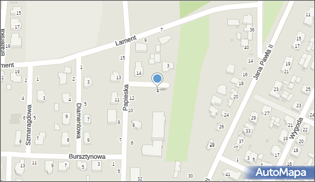 Łowicz, Watykańska, 4, mapa Łowicza