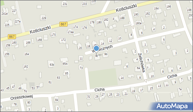 Lubaczów, Walecznych, 9c, mapa Lubaczów