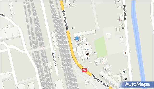 Lubań, Warszawska, 15a, mapa Lubań