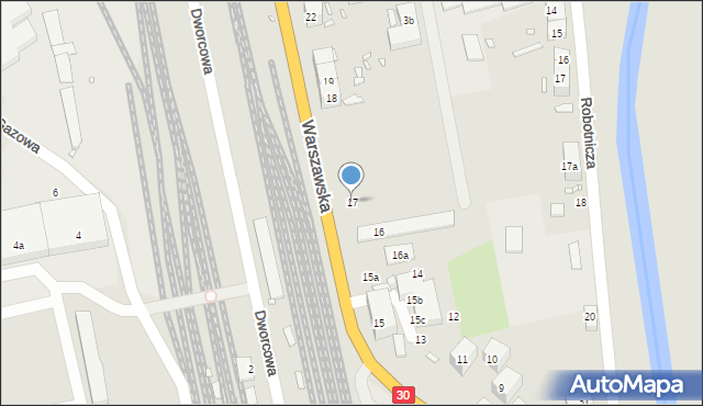 Lubań, Warszawska, 17, mapa Lubań