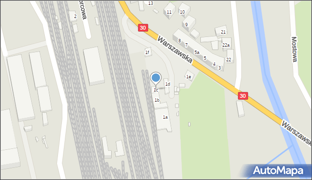 Lubań, Warszawska, 1c, mapa Lubań
