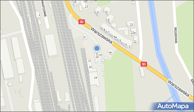 Lubań, Warszawska, 1d, mapa Lubań