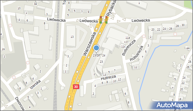 Lubań, Warszawska, 23/24, mapa Lubań