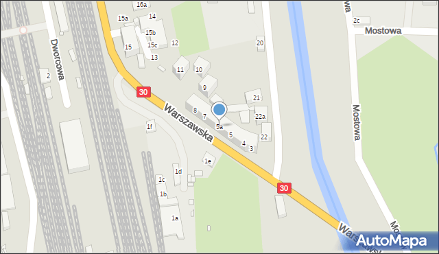 Lubań, Warszawska, 5a, mapa Lubań