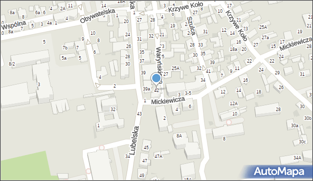 Lubartów, Waryńskiego Ludwika, 42, mapa Lubartów