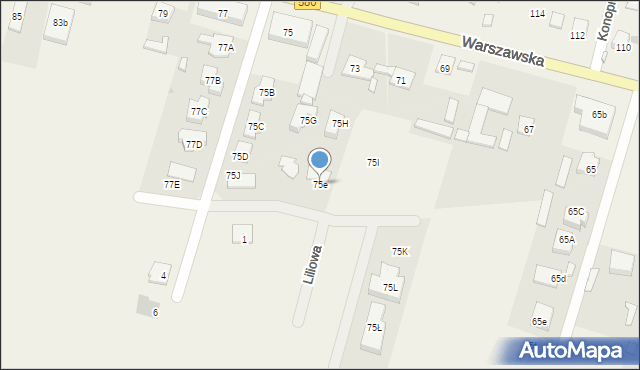 Lubiczów, Warszawska, 75f, mapa Lubiczów