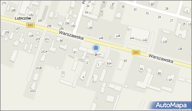 Lubiczów, Warszawska, 95, mapa Lubiczów