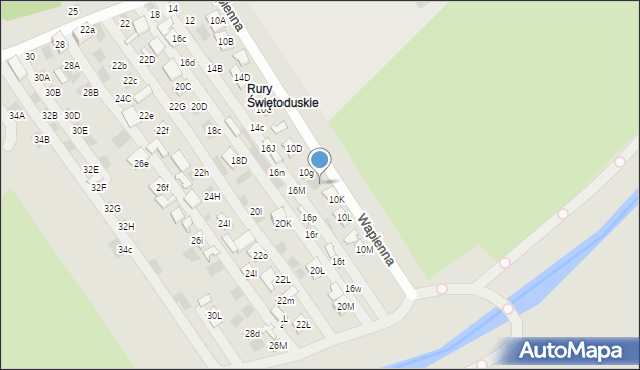 Lublin, Wapienna, 10h, mapa Lublina